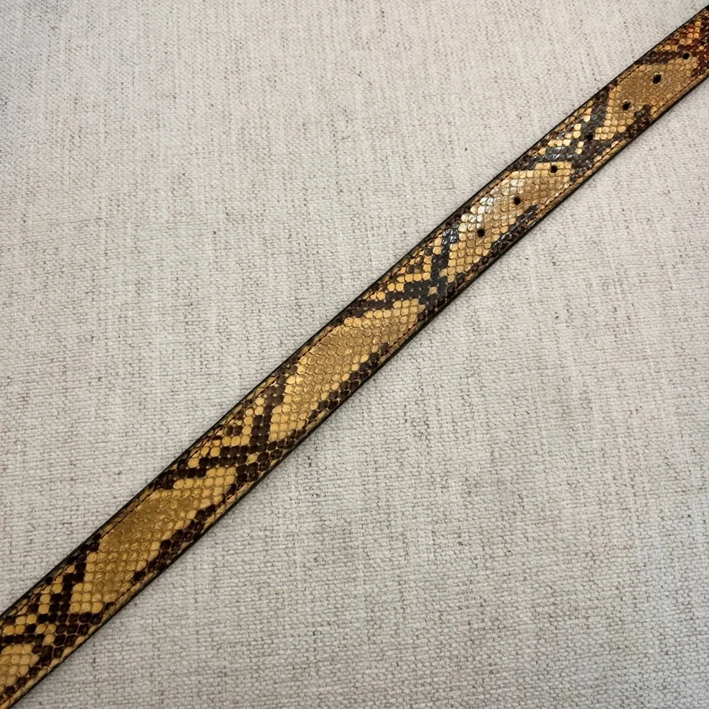 Vintage Genuine Python Leather Belt
